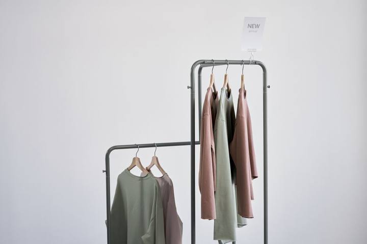 衣料品店の見本で使っている写真